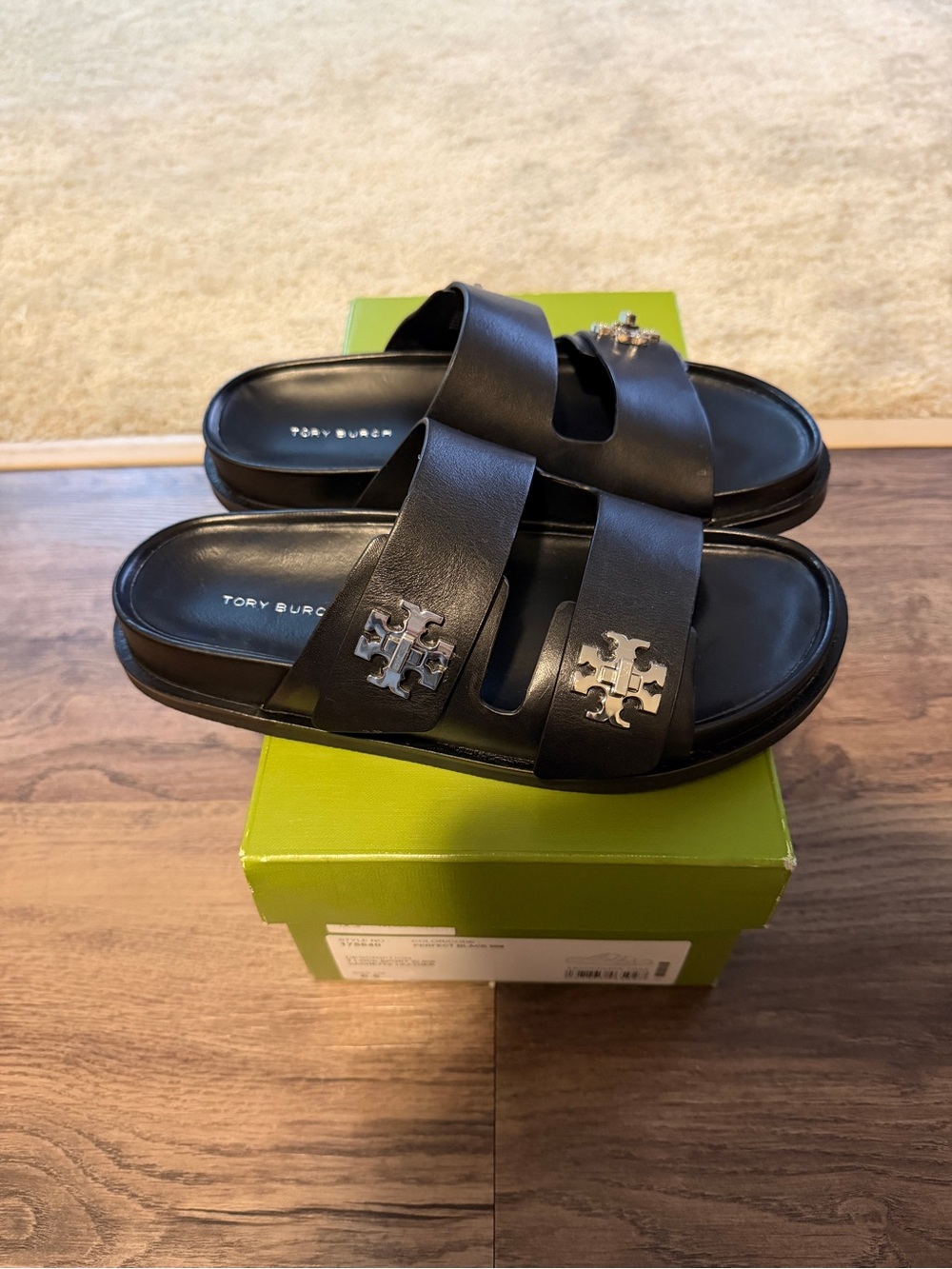 Tory Burch T Lock Sport Slide Sandals Women’s US 6.5